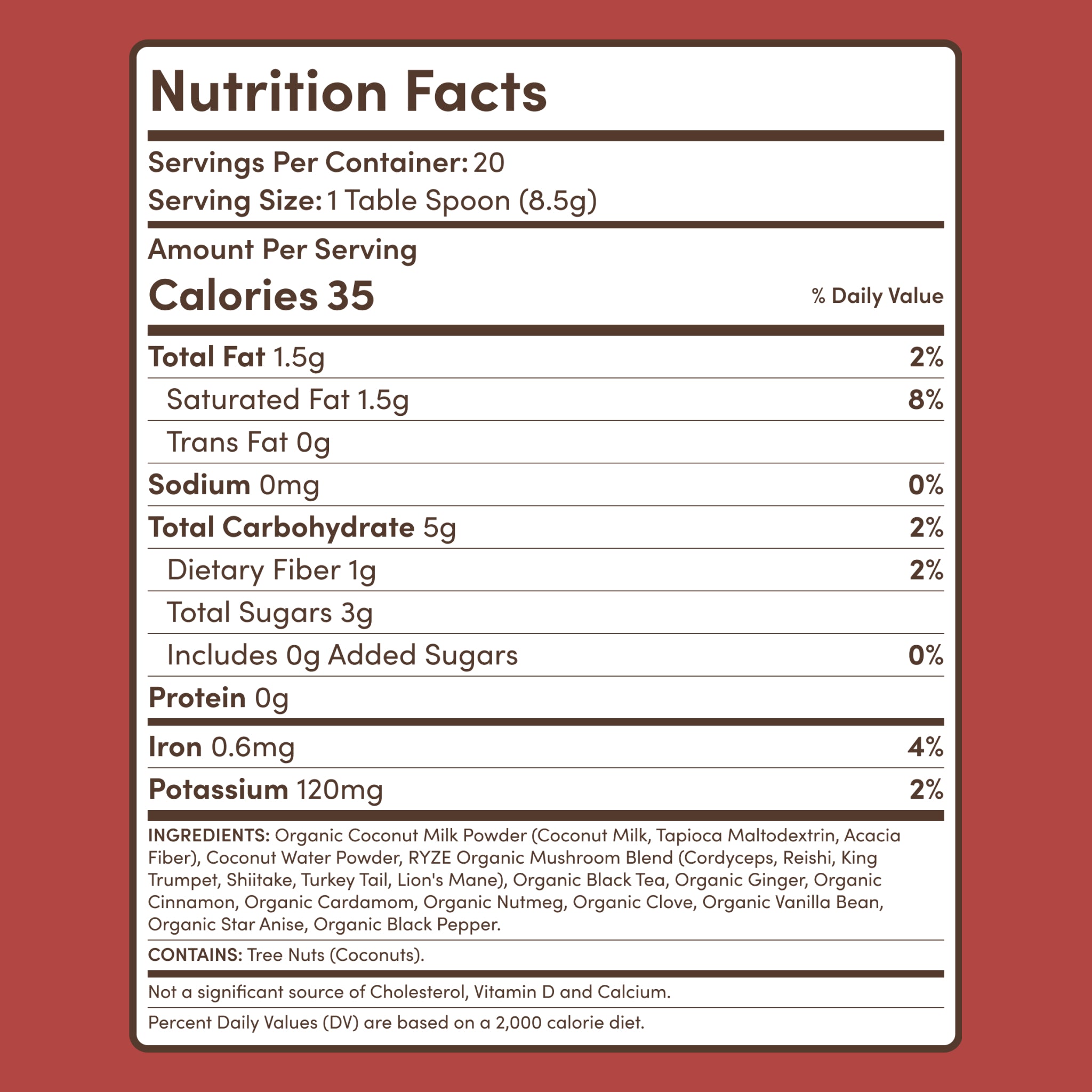 Mushroom Chai (20 Servings) - Smooth Morning Coffee