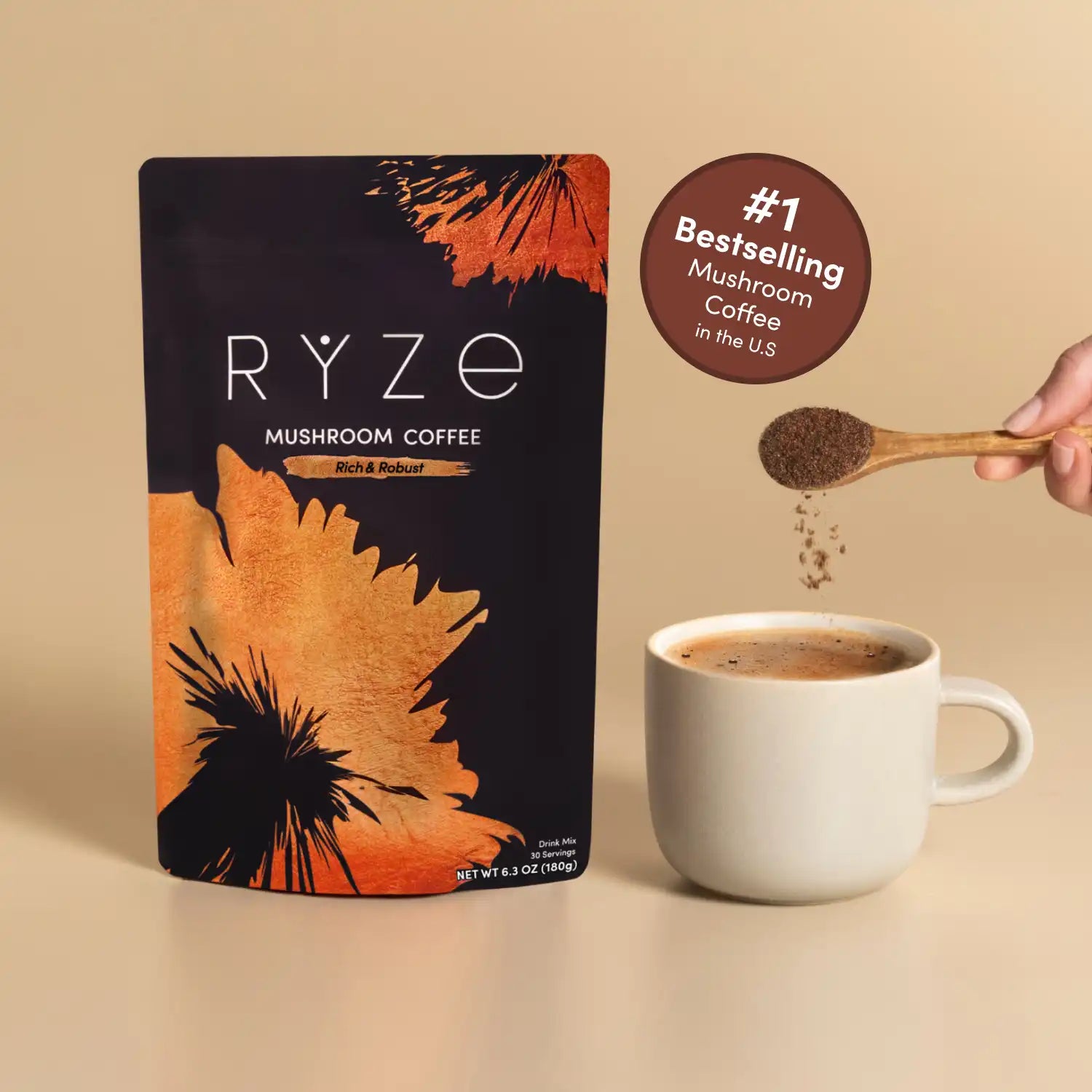 Mushroom Coffee Dark Roast (30 Servings) - Morning Made Smooth