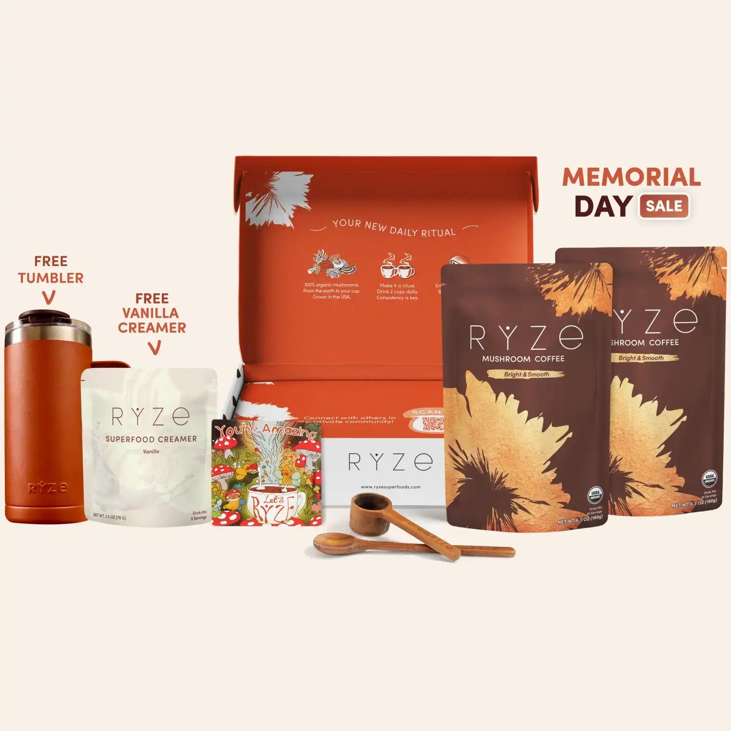 Mushroom Coffee Starter Kit (60 servings) - Start with RYZE