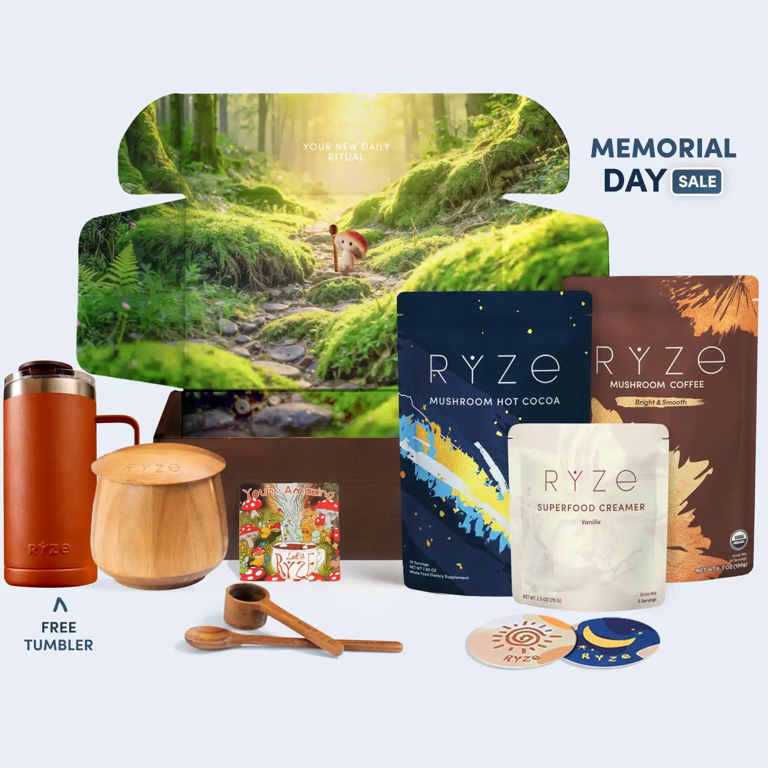 RYZE Ritual Set (Cocoa + Coffee) - Mushroom Blend Coffee