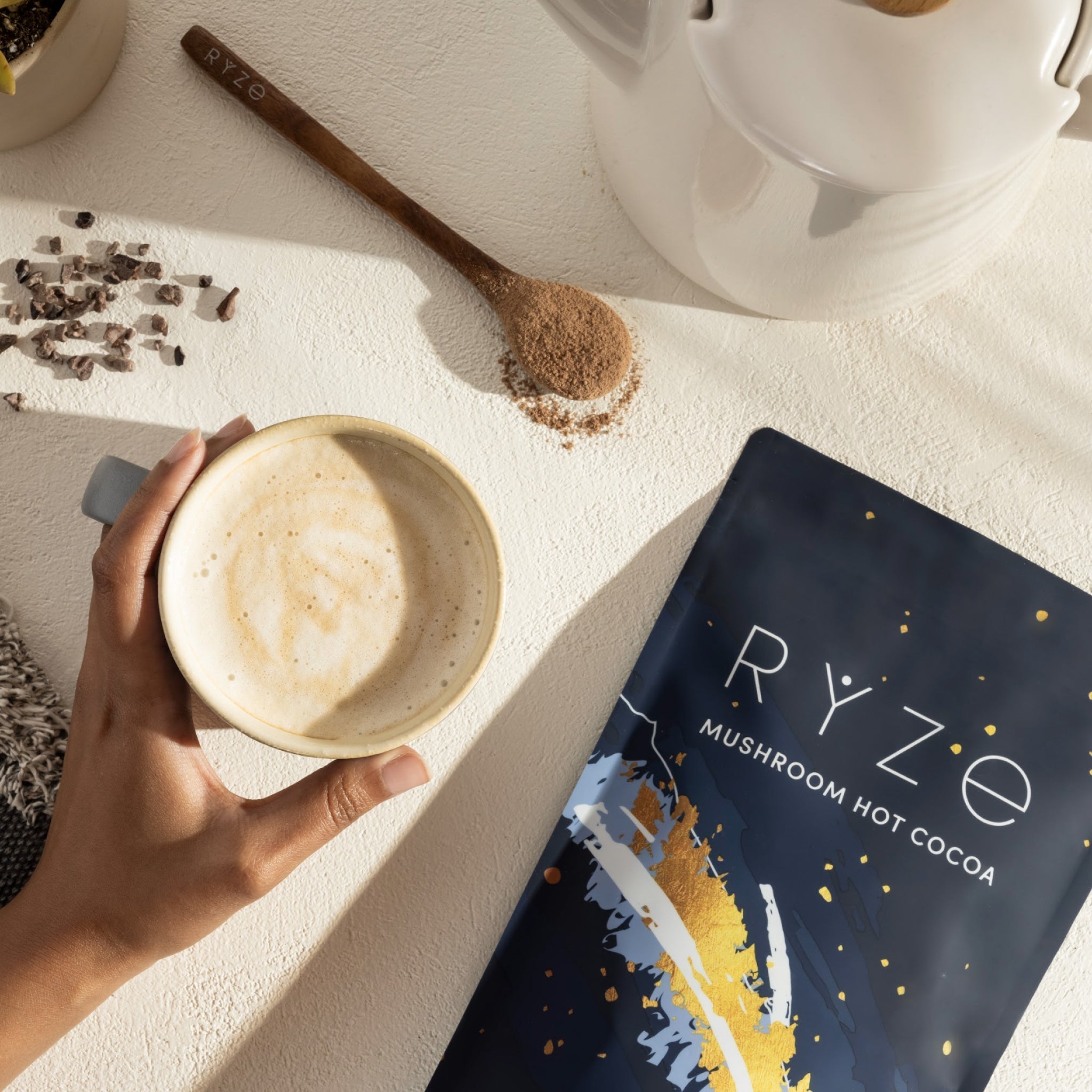 Mushroom Hot Cocoa (20 servings) - RYZE Morning Ritual